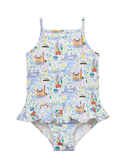 Trotters Baby Liberty Pride and Bloom Swimsuit, Multi, Multi