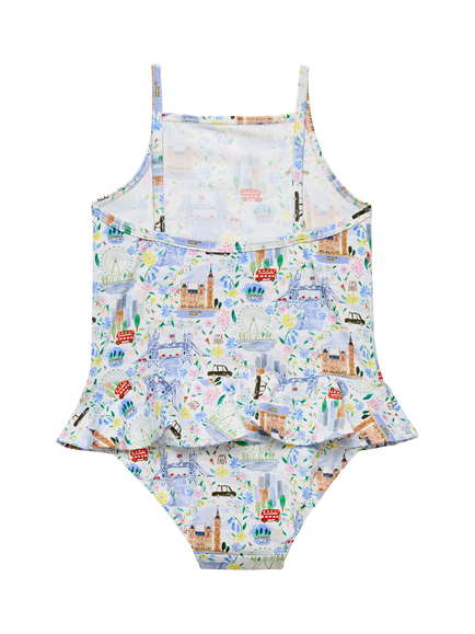 Trotters Baby Liberty Pride and Bloom Swimsuit, Multi - view 2, Multi