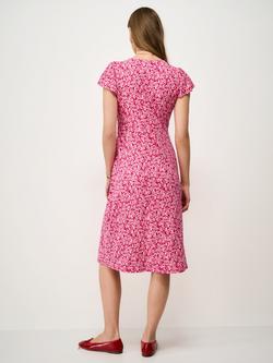 Crew Clothing Alyssia Meadow Floral Dress containing LENZING™ ECOVERO™ Viscose, Pink - view 2, Pink