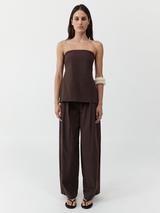 St. Agni Strapless Rouleau Tie Top
