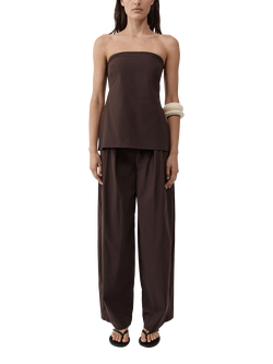St. Agni Strapless Rouleau Tie Top, Brown