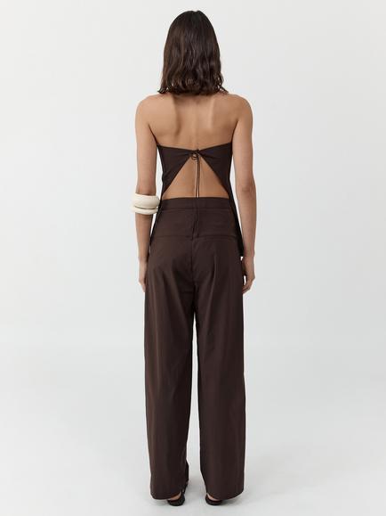 St. Agni Strapless Rouleau Tie Top - view 2, Brown