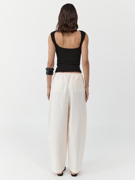 St. Agni Ballerina Scoop Back Top - view 2, Black