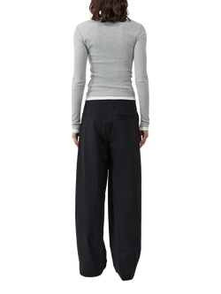 St. Agni Layered Long Sleeve Top, Light Grey - view 2, Light Grey