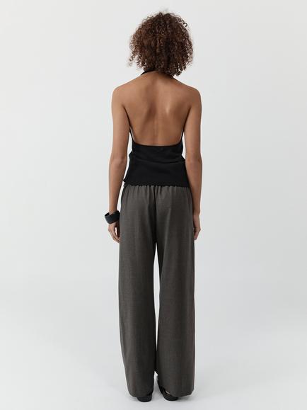 St. Agni Everyday Wool Blend Trousers, Grey - view 2, Grey