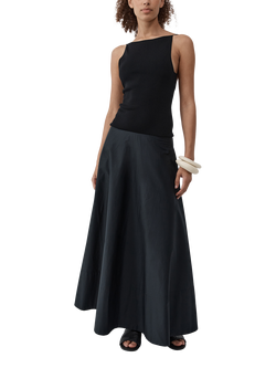 St. Agni Backless Circle Hem Maxi Dress, Black, Black