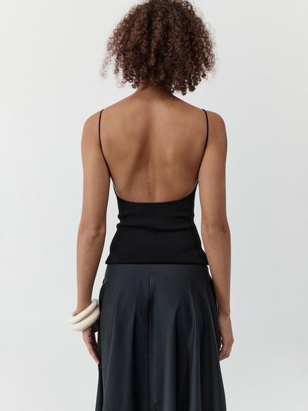 St. Agni Backless Circle Hem Maxi Dress, Black - view 2, Black