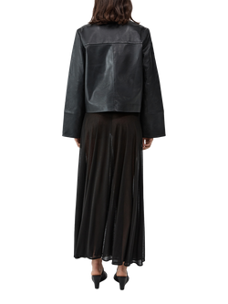 St. Agni Minimal Pure Leather Jacket, Black - view 2, Black