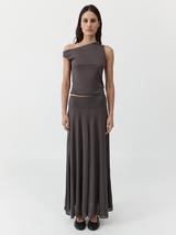 St. Agni Fluid Jersey Skirt, Grey