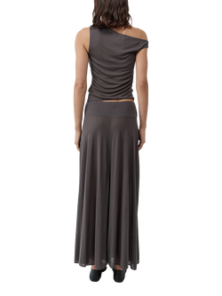 St. Agni Fluid Jersey Skirt, Grey - view 2, Grey