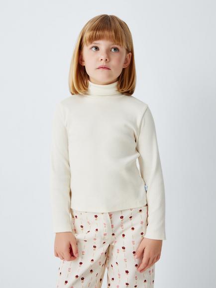John Lewis Kids' Funnel Neck Long Sleeve Top, Pack of 2, Multi - view 2, Multi