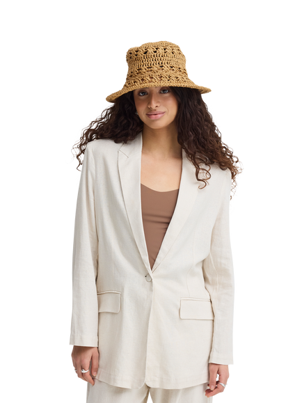 ICHI Iafreja Bucket Hat, Natural - view 2, Natural