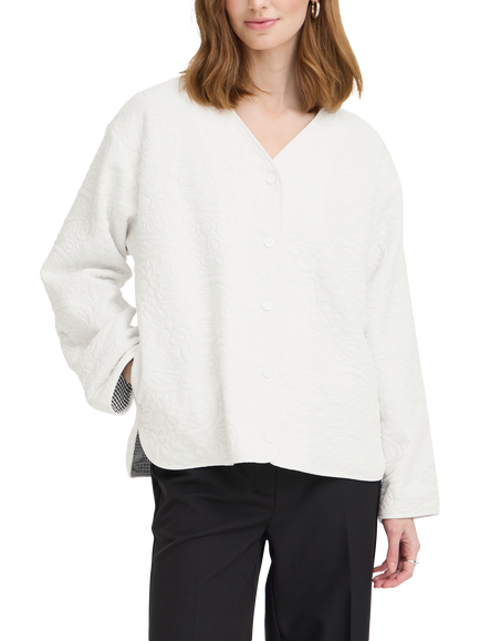 ICHI Kate Quilted Jacket, White, White