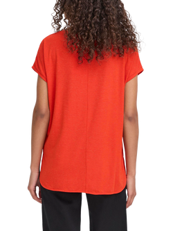 ICHI Rebel Round Neck T-Shirt, Fiery Red - view 2, Fiery Red