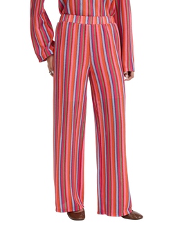 ICHI Libella Stripe Knit Trousers, Multi, Multi