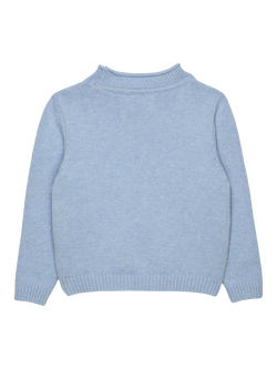 Trotters Kids' Knitted Sailboat Jumper, Blue Multi - view 2, Blue Multi