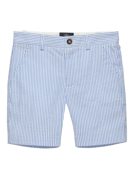 Trotters Kids' Theo Seersucker Shorts, Bl Stripe, Bl Stripe