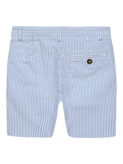 Trotters Kids' Theo Seersucker Shorts, Bl Stripe - view 2, Bl Stripe