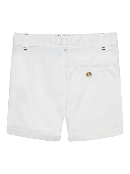Trotters Kids' Cotton Chino Shorts, White - view 2, White