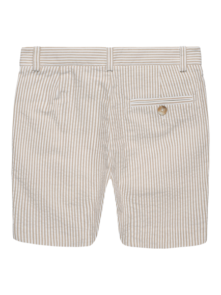 Trotters Kids' Theo Striped Shorts, Oatmeal - view 2, Oatmeal