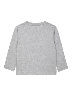 Trotters Kids' Long Sleeve Race Car T-Shirt, Grey Marl - view 2, Grey Marl