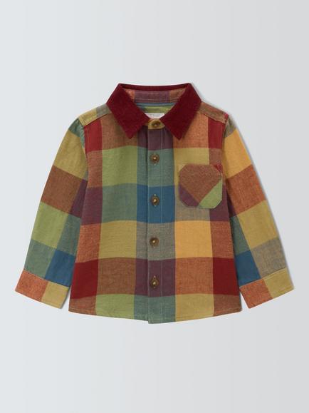 John Lewis Baby Check Shirt, Multi, Multi