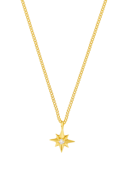 Orelia Waterproof LUXE Starburst Necklace, Crystal - view 2, Crystal