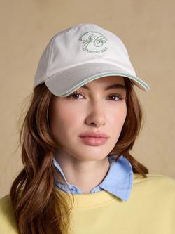 Joules Daley Embroidered Logo Baseball Cap, White - view 2, White