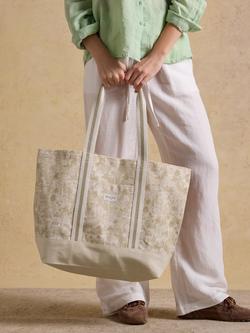 Joules Promenade Canvas Tote Bag, Natural - view 2, Natural
