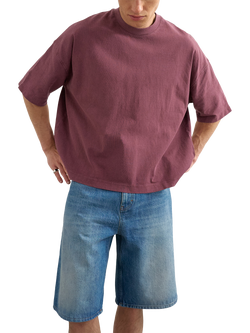 Topman Boxy T-Shirt, Burgundy, Burgundy