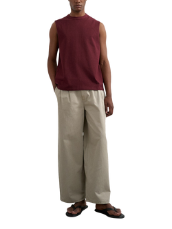 Topman Relaxed Fit Sleeveless T-Shirt, Dark Burgundy, Dark Burgundy