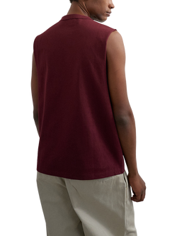 Topman Relaxed Fit Sleeveless T-Shirt, Dark Burgundy - view 2, Dark Burgundy