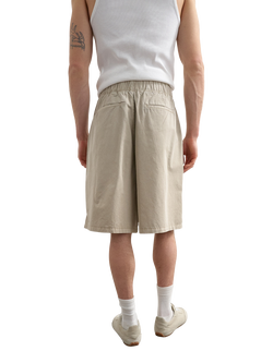 Topman Cotton Twill Bermuda Shorts - view 2, Stone
