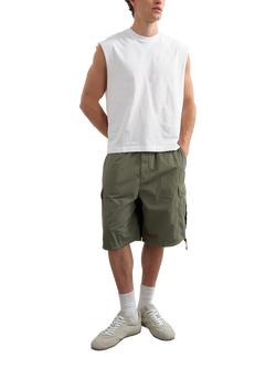 Topman Cotton Cargo Shorts, Khaki, Khaki
