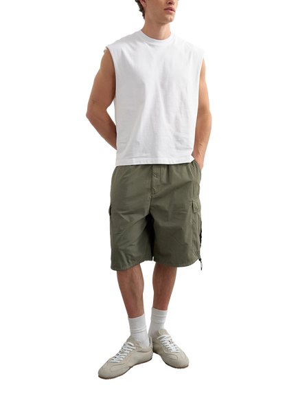 Topman Cotton Cargo Shorts, Khaki, Khaki