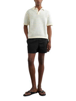 Topman Cotton Micro Shorts, Black, Black