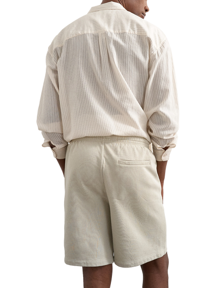 Topman Relaxed Fit Jersey Shorts, Washed Beige - view 2, Washed Beige