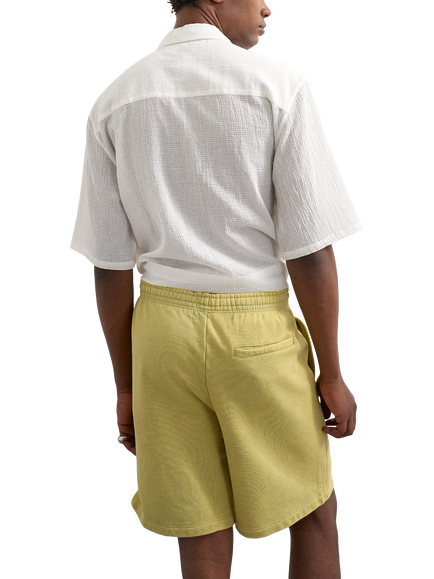 Topman Relaxed Fit Jersey Shorts, Washed Yellow - view 2, Washed Yellow