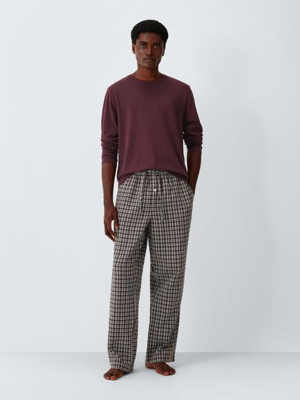 John Lewis Cotton Pyjama Set, Red Berry, Red Berry