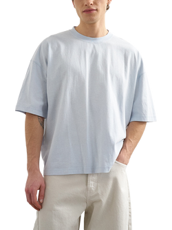 Topman Cotton Boxy Fit T-Shirt, Blue, Blue