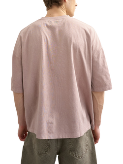 Topman Boxy Crew Neck Cotton T-Shirt, Pink - view 2, Pink