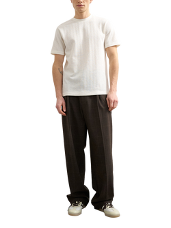 Topman Cotton Blend Relaxed Knit T-Shirt, Cream, Cream