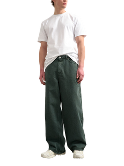 Topman Rigid Denim Baggy Fit Jeans, Green, Green