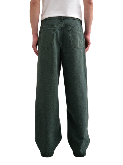 Topman Rigid Denim Baggy Fit Jeans, Green - view 2, Green