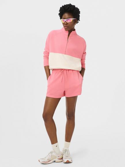 Sweaty Betty Revive Side Stripe Shorts, Melrose Pink - view 2, Melrose Pink