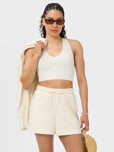 Sweaty Betty Revive Boxy Shorts, Dove White - view 2, Dove White