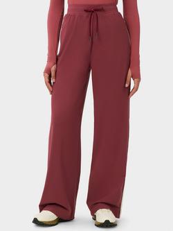 Sweaty Betty Explorer Side Stripe Wide Leg Trousers, Merlot, Merlot