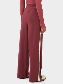 Sweaty Betty Explorer Side Stripe Wide Leg Trousers, Merlot - view 2, Merlot