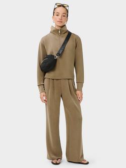 Sweaty Betty Sand Wash Wide Leg Trousers, Khaki Brown - view 2, Khaki Brown