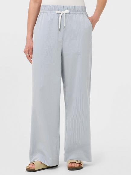 Sweaty Betty Summer Stripe Wide Leg Trousers, Blue